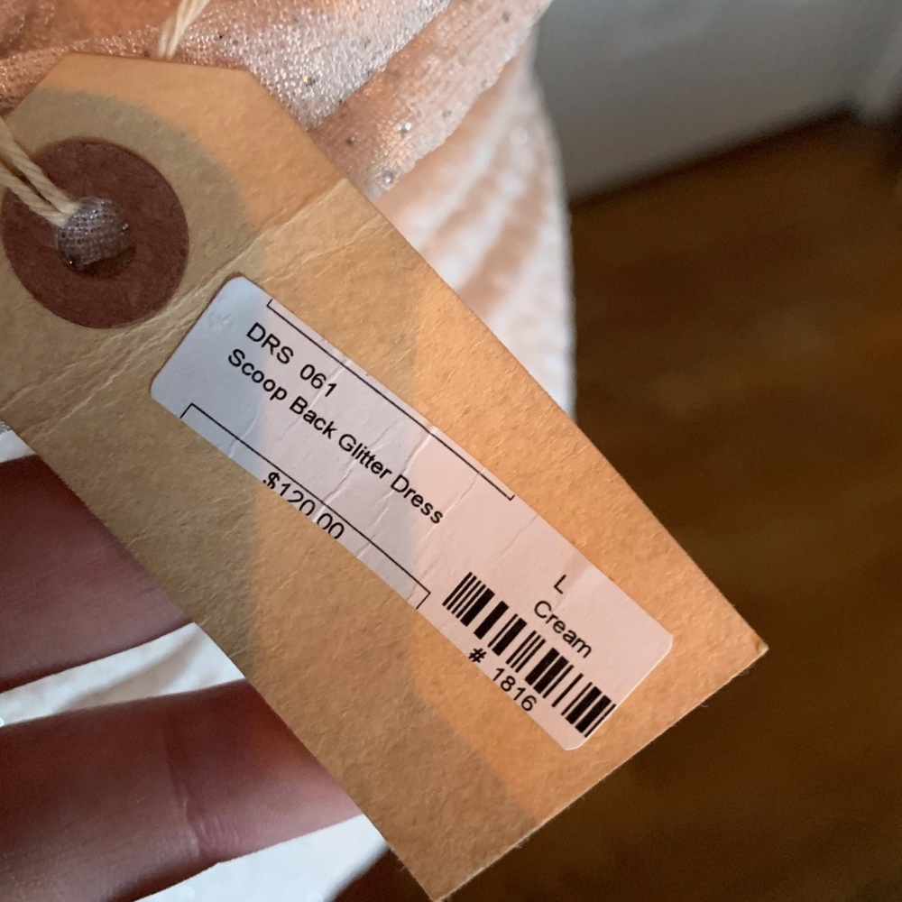 Cream Cocktail Dress (NWT) - Picture 6 of 6